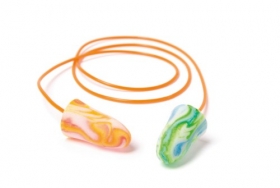 Viacfarebné ušné zátky so šnúrkou, SNR:35, balené v pároch